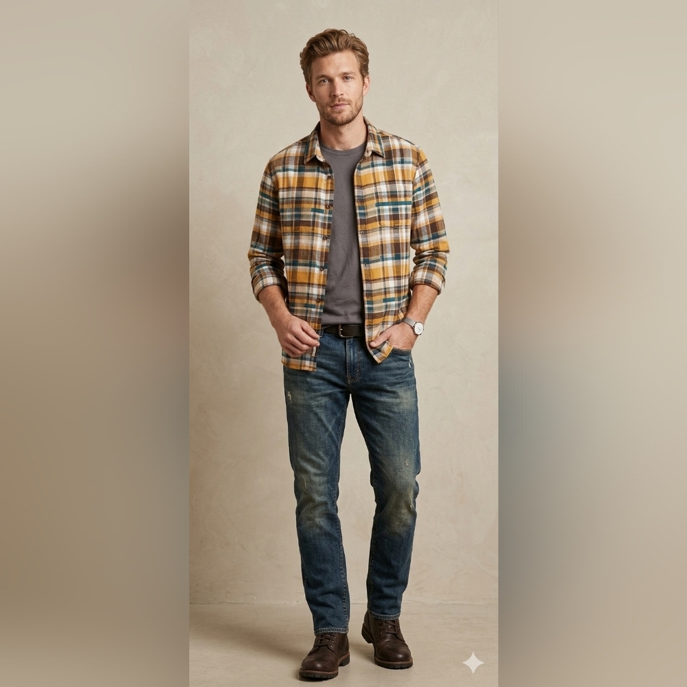 Peregrine Plaid Flannel Shirt
